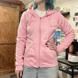 Under Armour Y2K Pink Sportswear Streetwear Zip-Up Hooded Jacket